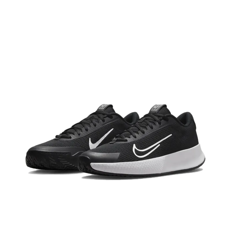 Nike Court Vapor Anti Slip Wear Resistant Low Top Tennis Shoes Unisex Black White-2