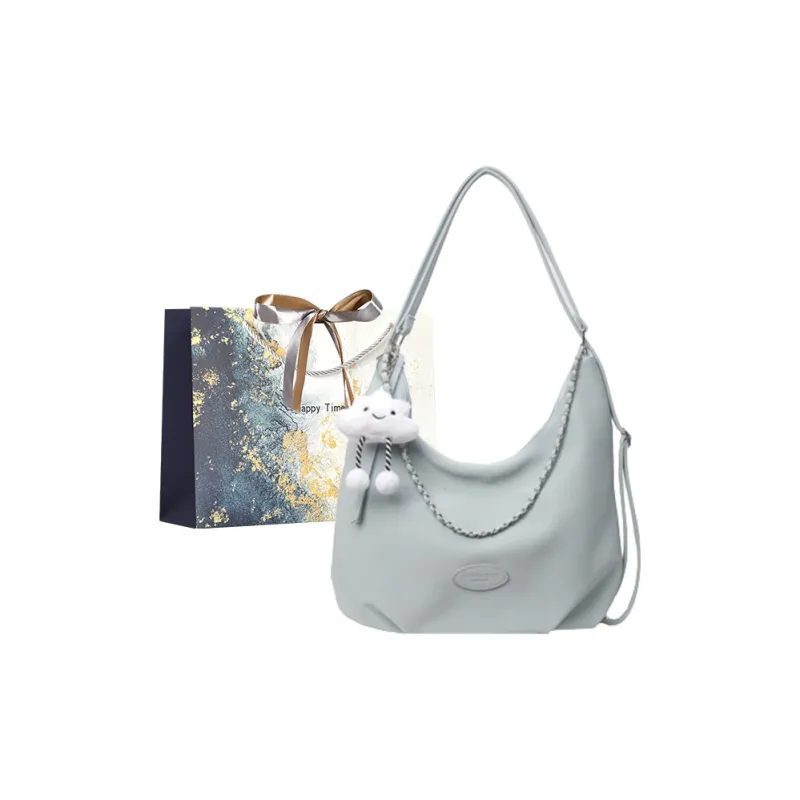 Iman's House PU Portable One Shoulder Backpack Regular Women's White/Blue/Black-6