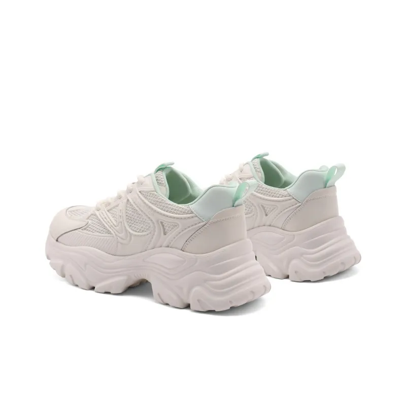 BELLE Anti-Slip Wear-Resistant Breathable Lightweight Height Increasing Low-Top Chunky Sneakers Women's-9