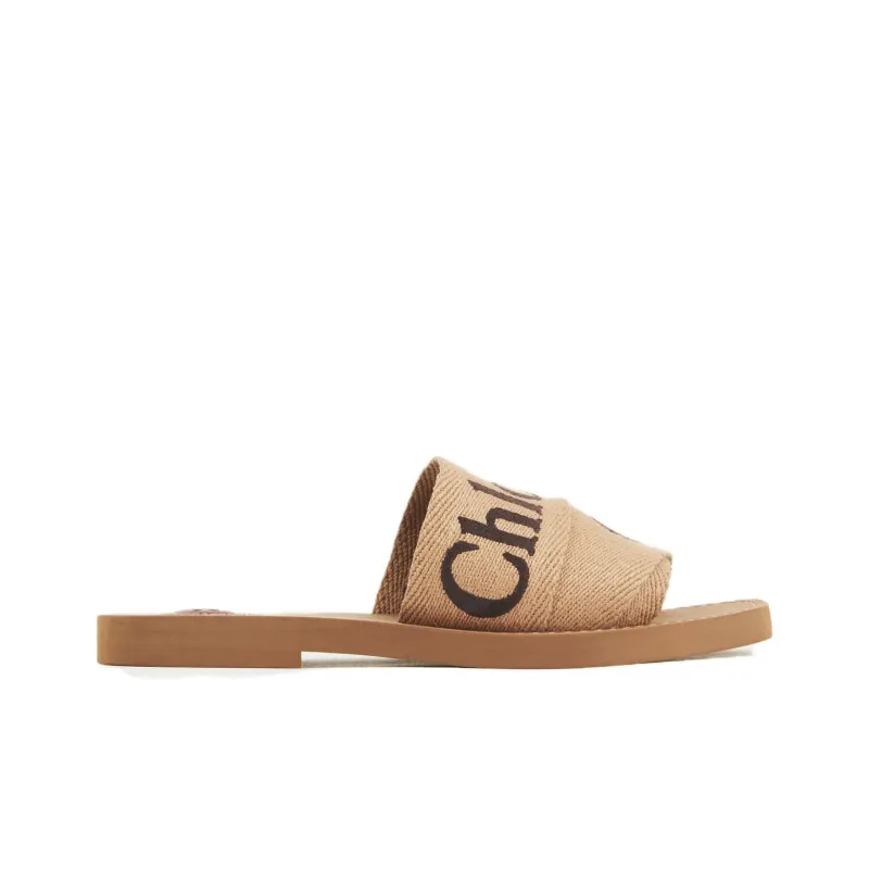 Chloe Woody Slide Slippers Women's Brown-1