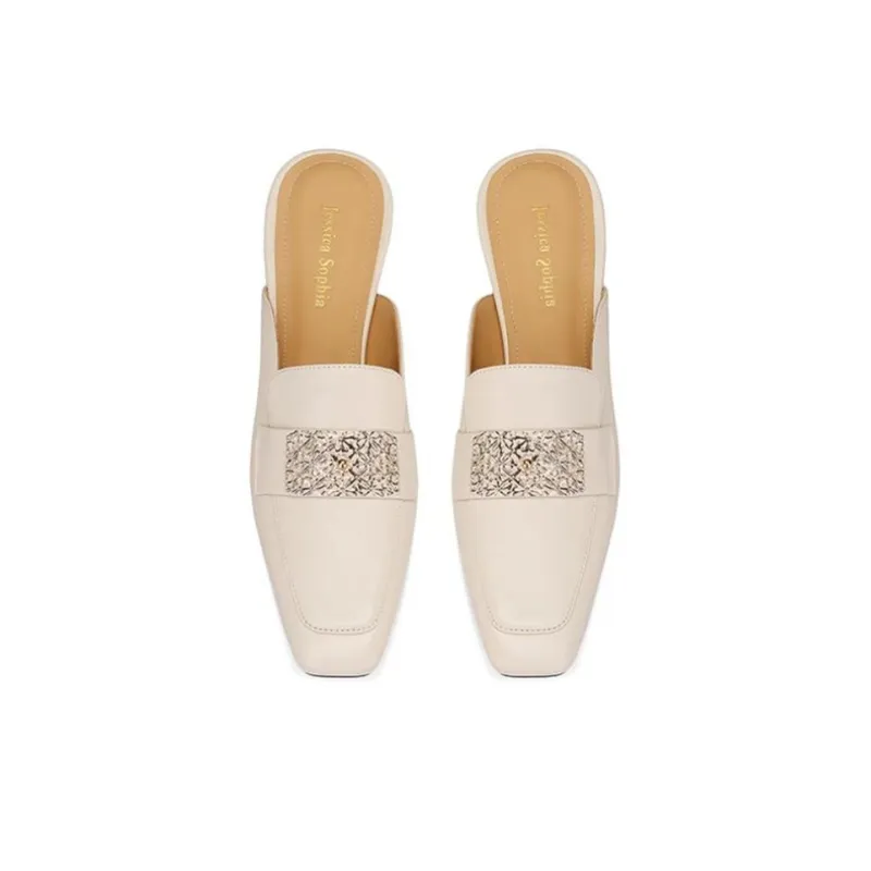 JESSICA SOPHIA Rubber Sole Metal Abrasion Resistant Slip Resistant Wrap toe Slippers Women's-4