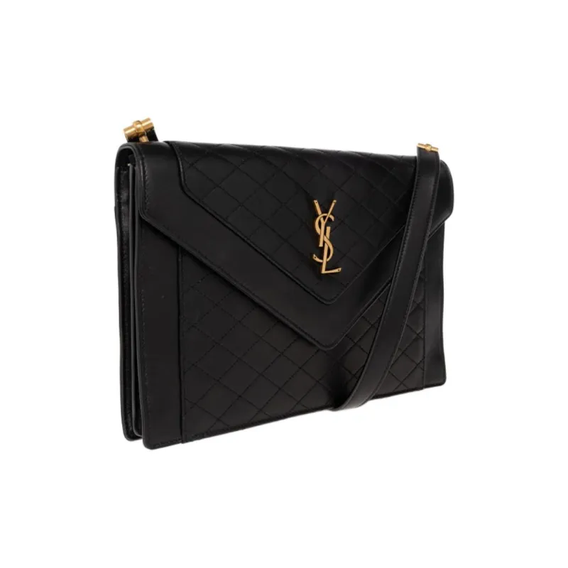 SAINT LAURENT Lambskin Crossbody Bag, Shoulder Bag Women's Black-1