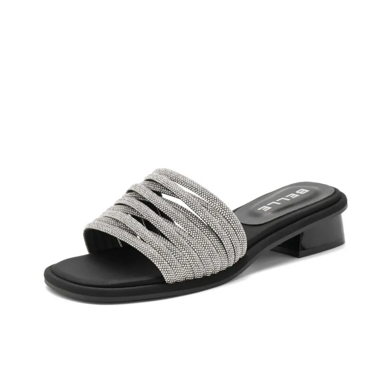 BELLE Rhinestone Abrasion Resistant Slide Slippers Women's-6