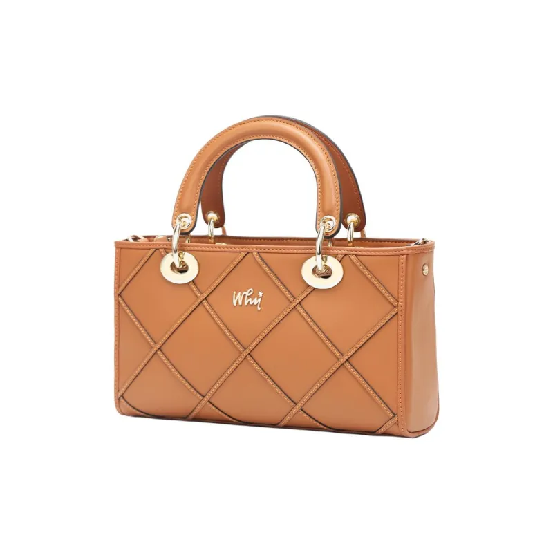 Why Cow Leather Lady Dior Bag, Shoulder Bag, Crossbody Bag, Handbag Medium Size Women's Caramel/Black-3