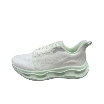 Erke Breathable Lightweight Low-Top Casual Running Shoes Women's White Green