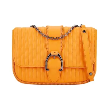 LONGCHAMP Amazone Sheepskin Crossbody Bag Shoulder Bag Women's Orange