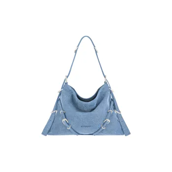 Givenchy Voyou Denim Handbag, Shoulder Bag Women's Medium Blue