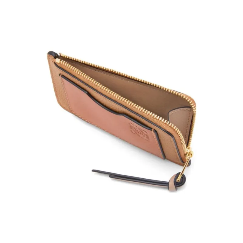 LOEWE Soft Grained Calfskin Card Holder Women's Toffee Sugar And Brown-2