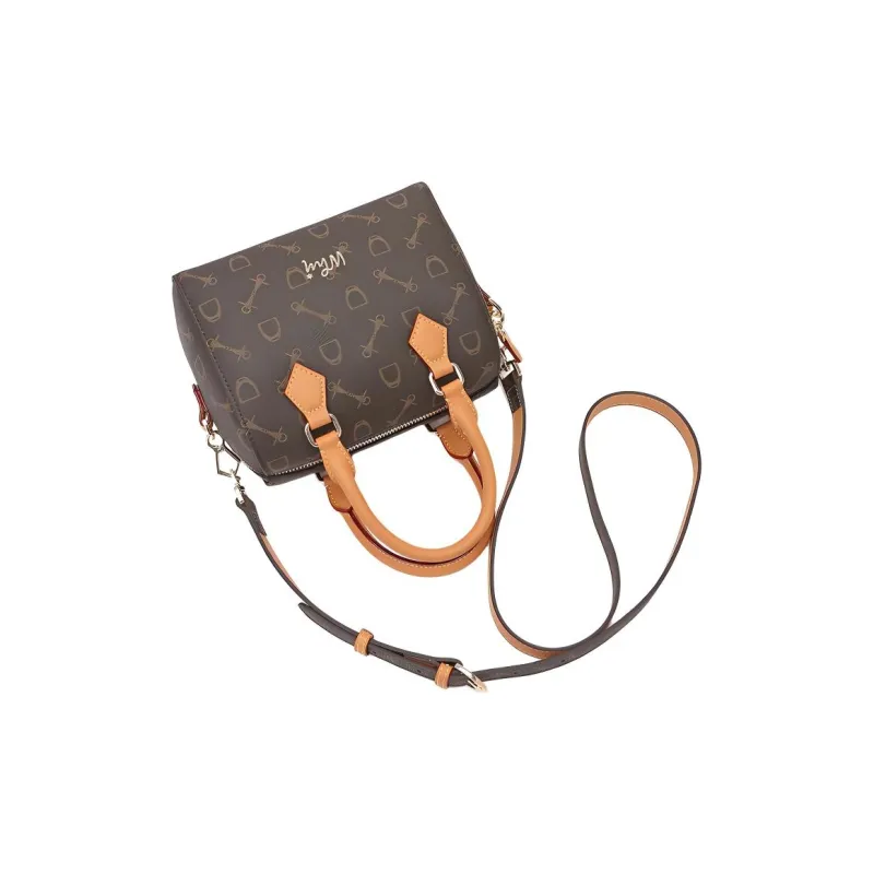 Why Artificial Leather Shoulder Bag, Crossbody Bag, Handbag Medium Size Women's Coffee/Milk Tea/Milk White/Blue-6