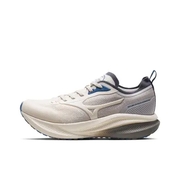 Mizuno Anti Slip Wear Resistant Supportive Breathable Low Top Running Shoes Unisex Beige Gray