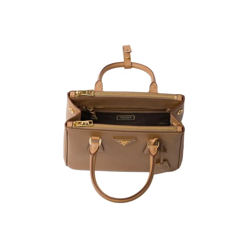 PRADA Galleria Killer Bag Leather Shoulder Bag Crossbody Bag Handbag Small Size Women's Brown-3