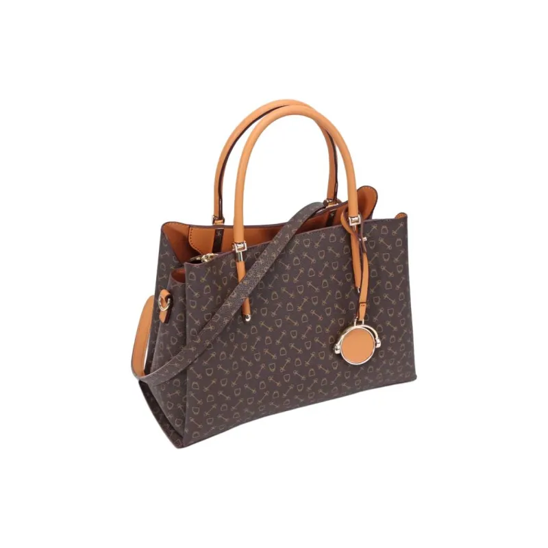 Why Artificial Leather Tote Bag, Shopping Bag, Shoulder Bag, Crossbody Bag, Handbag Large Size Women's Coffee-3