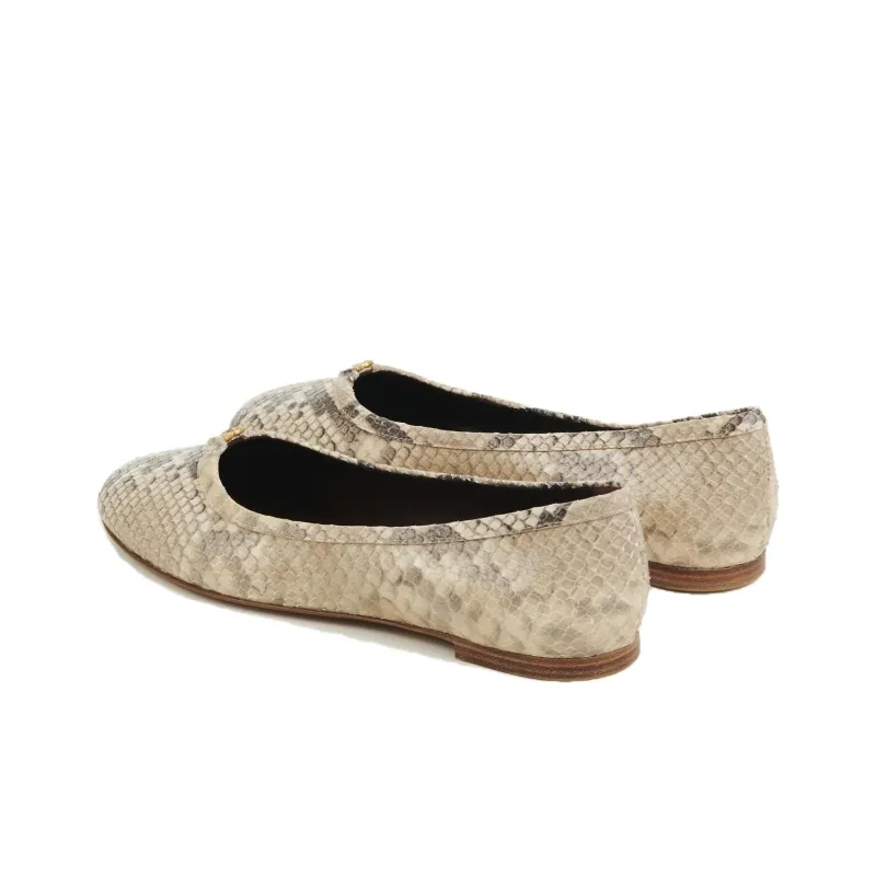 Chloé Marcie Python Print Ballerina Flats Women's-3