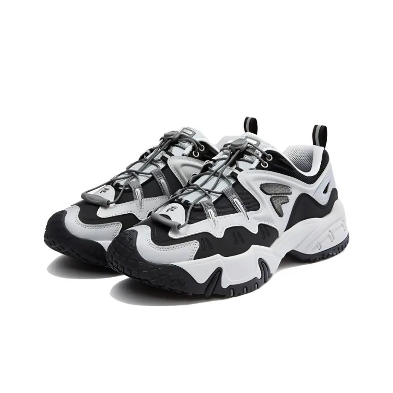 FILA FUSION KRIPTONITE Anti Slip Wear Resistant Low Top Casual Shoes Women's Black Gray-3