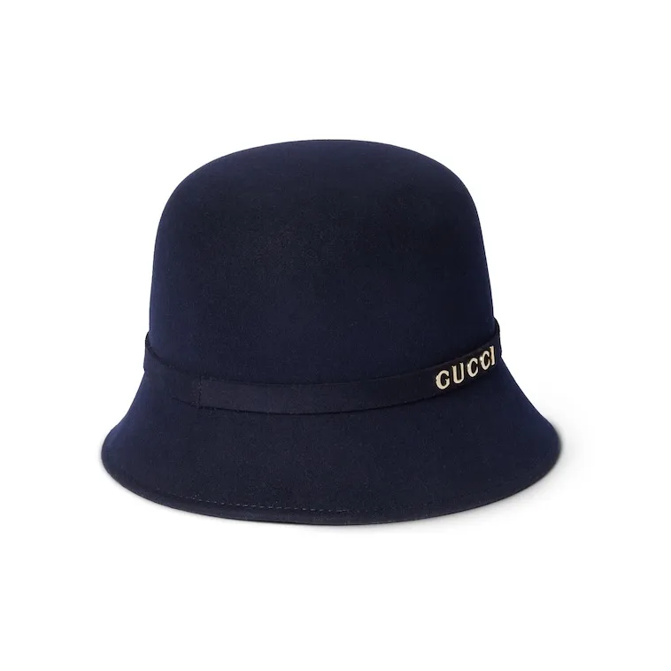 GUCCI Logo Detailed Felt Bucket-1