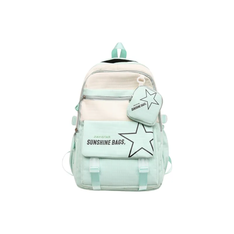 BAODIDAISHU Nylon Backpack Regular Unisex Black Rose Red Purple Green Pink-3