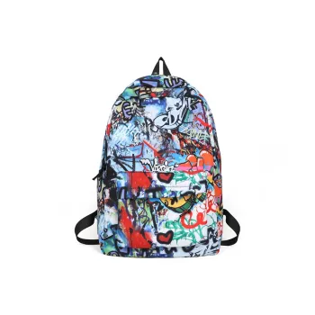 GEERDUN Oxford Backpack Regular Unisex Red/Blue/Coffee