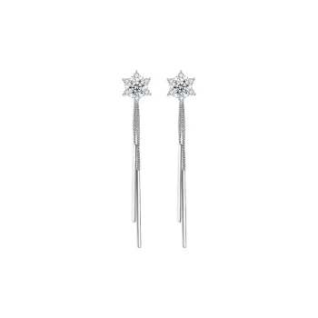 WINY 999 Fine Silver Drop Earrings Women's