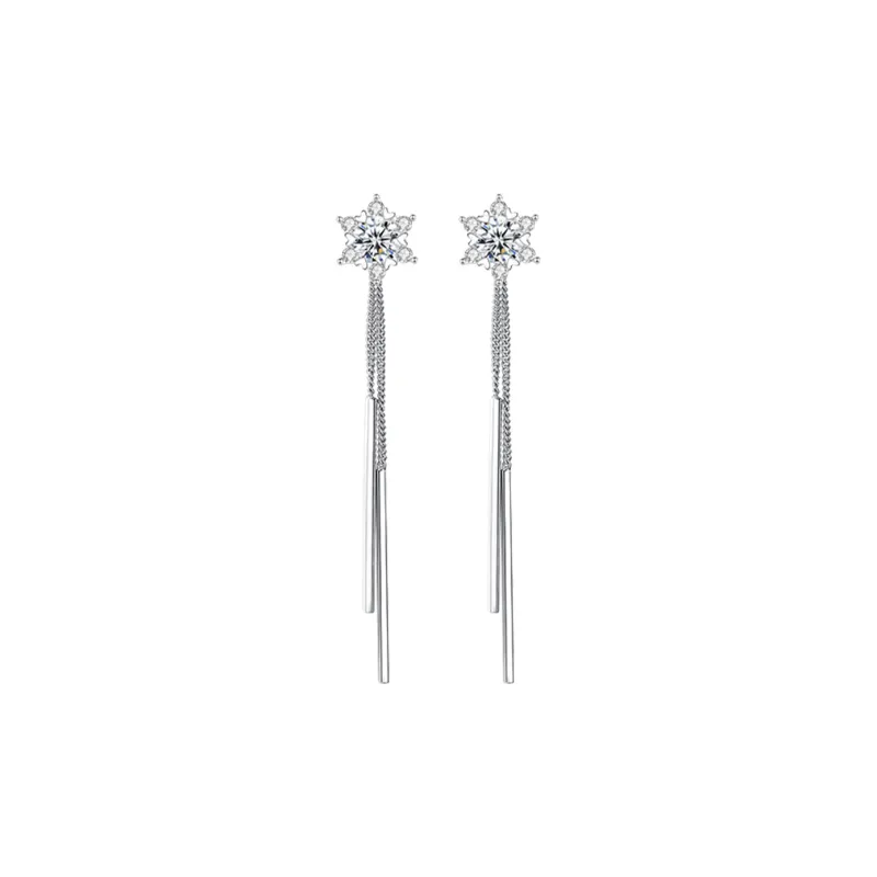 WINY 999 Fine Silver Drop Earrings Women's-0
