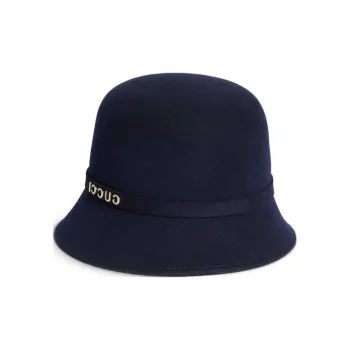 GUCCI Logo Detailed Felt Bucket