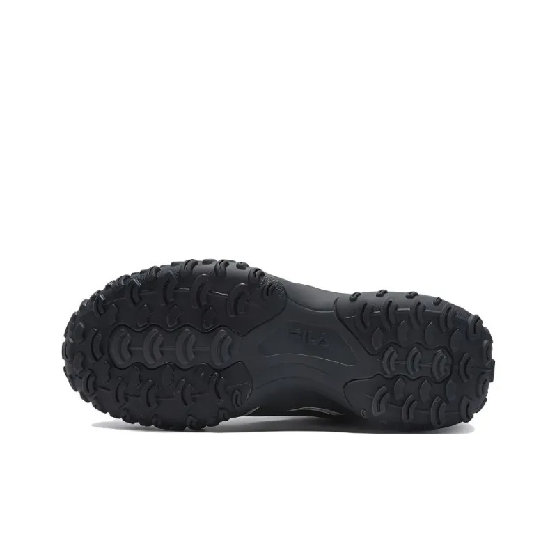 FILA PEBBLE Cushioned Slip Resistant Low Top Running Shoes Women's Black-4