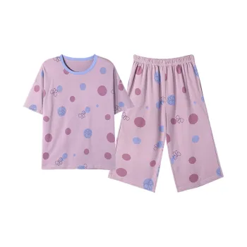 The Story Of The Flower Season Pajama Set Women's Mauve Purple