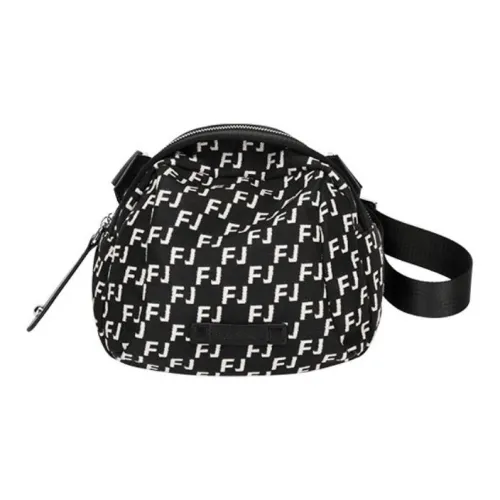 FAIRWHALE Fabric Crossbody Bag Women's Black & White