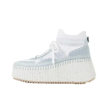 Chloé Nama Lace Up Wedge Sneakers Women's