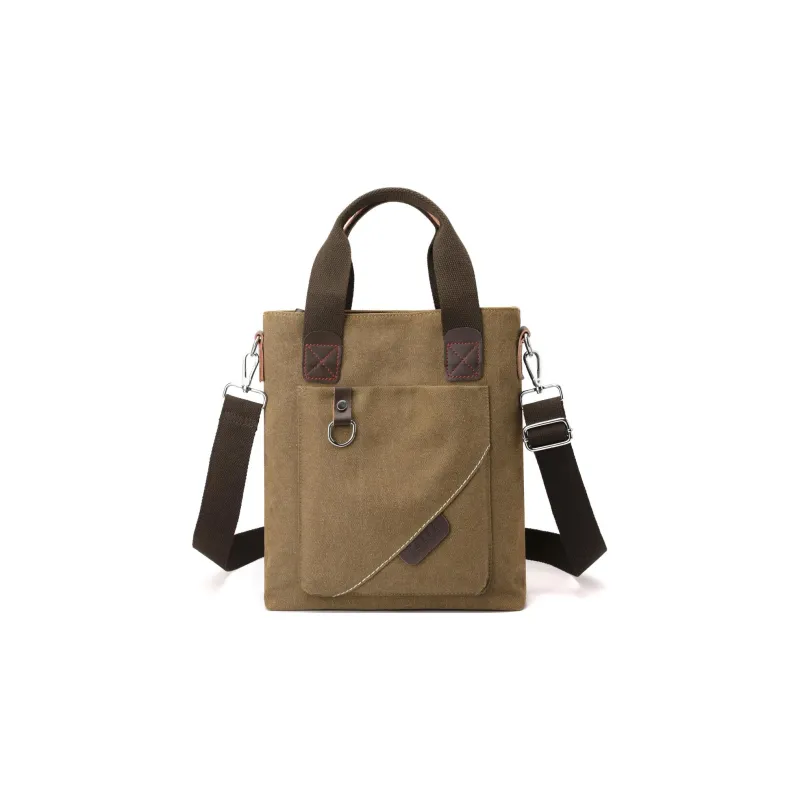 KAMLUI Canvas Canvas Bag Tote Bag Crossbody Bag Shoulder Bag Regular Unisex Black/Khaki/Coffee/-11