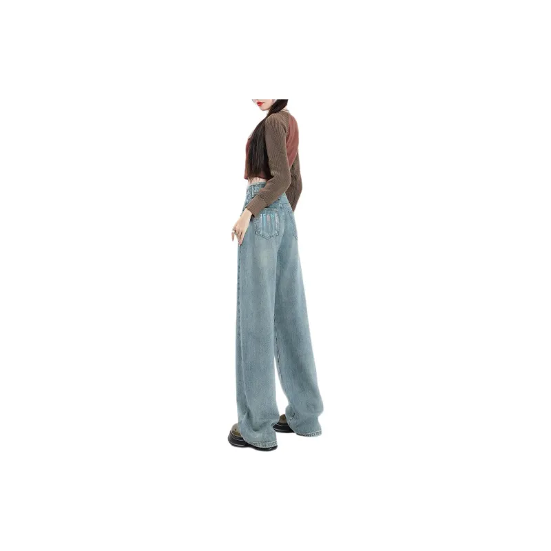 Weixi Jeans Women's Cool Tea Blue-4