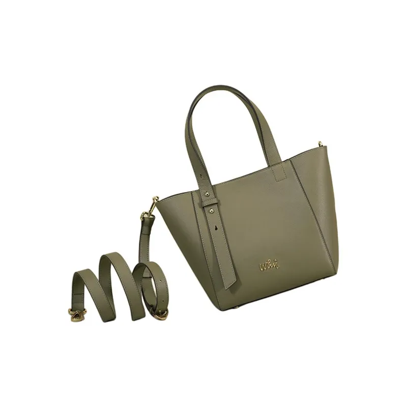 Why Cow Leather Shoulder Bag, Crossbody Bag, Handbag Small Size Women's Gray/Pink/Jasper/Tea Green-40