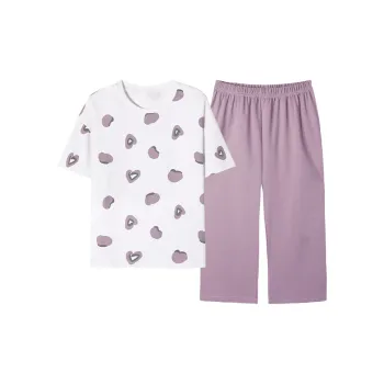The Story Of The Flower Season Pajama Set Women's Mauve Purple