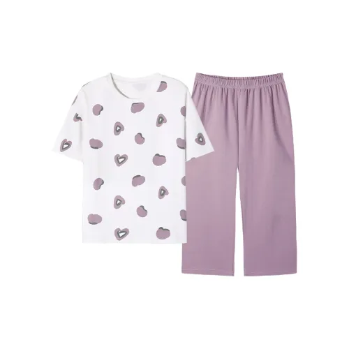 The Story Of The Flower Season Pajama Set Women's Mauve Purple