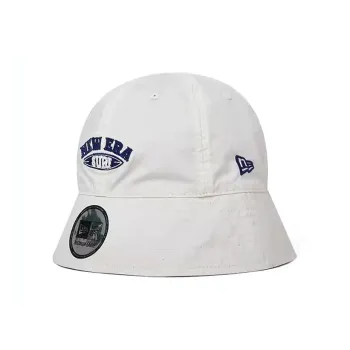 New Era Cotton Bucket Hats Unisex Ivory White/Gray