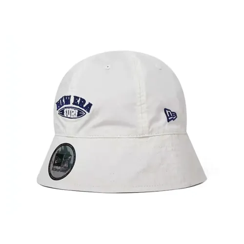 New Era Cotton Bucket Hats Unisex Ivory White/Gray
