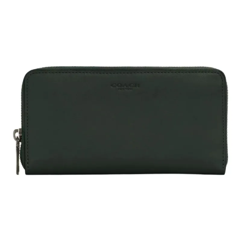 COACH Accordion Wallet Sports Calfskin Wallet Small Size Men's Amazon Green-0