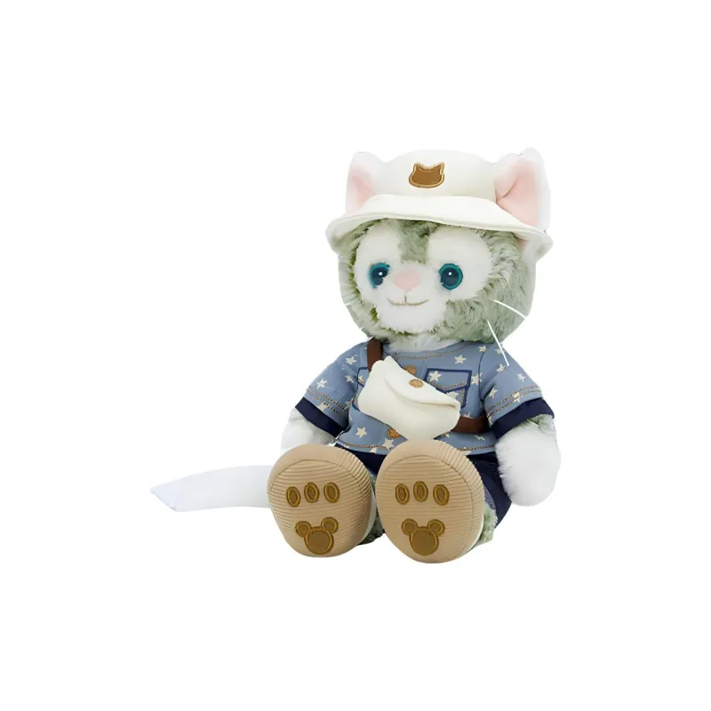 Disney Gelatoni Shanghai Disney 2024 Duffy Denim Style Dolls Plush Doll 19cm Height-2