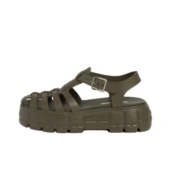 MIU MIU Roman Sandals Women's Army Green