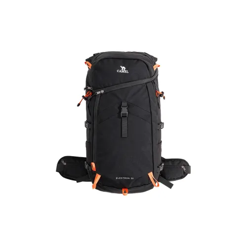 CAMEL Fabric Backpack Large Size Unisex Black