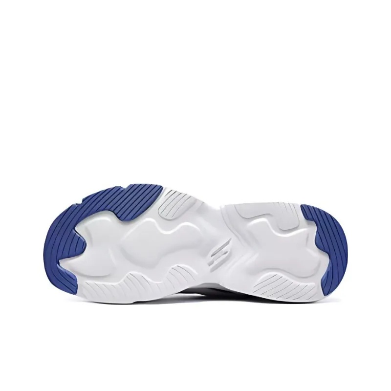 Skechers DLITES Wear Resistant Cushioning Breathable Lightweight Low Top Chunky Sneakers Men's Blue White-4