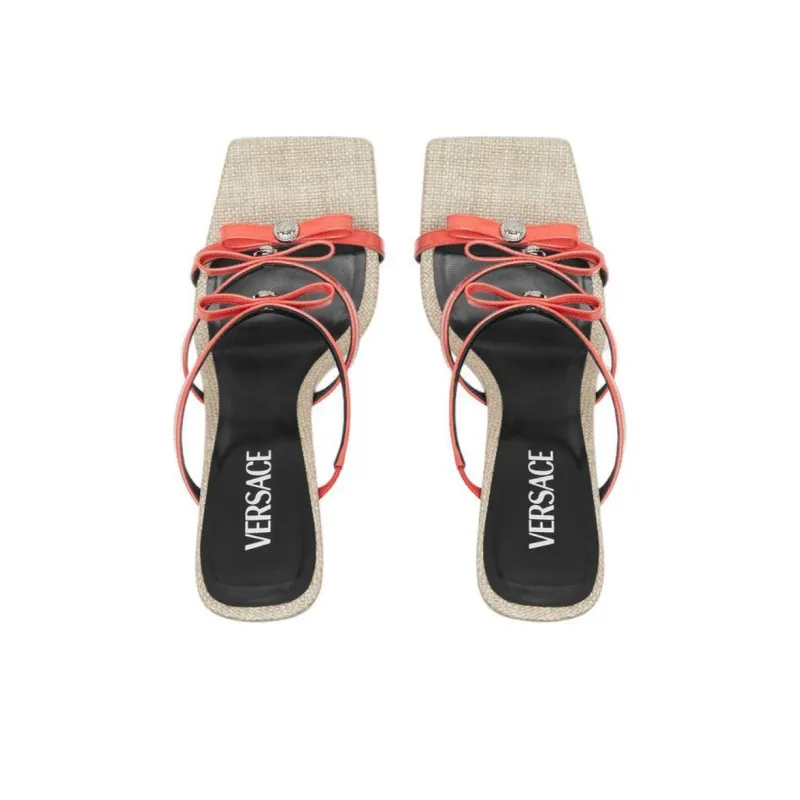 VERSACE Gianni Ribbon 95mm Sandals-4