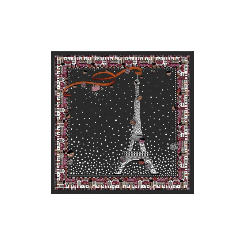 LONGCHAMP Le Pliage In Paris Silk Scarf-1