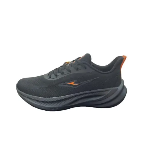 Erke Bullets Cushioning Breathable Low Top Running Shoes Men's Black Orange