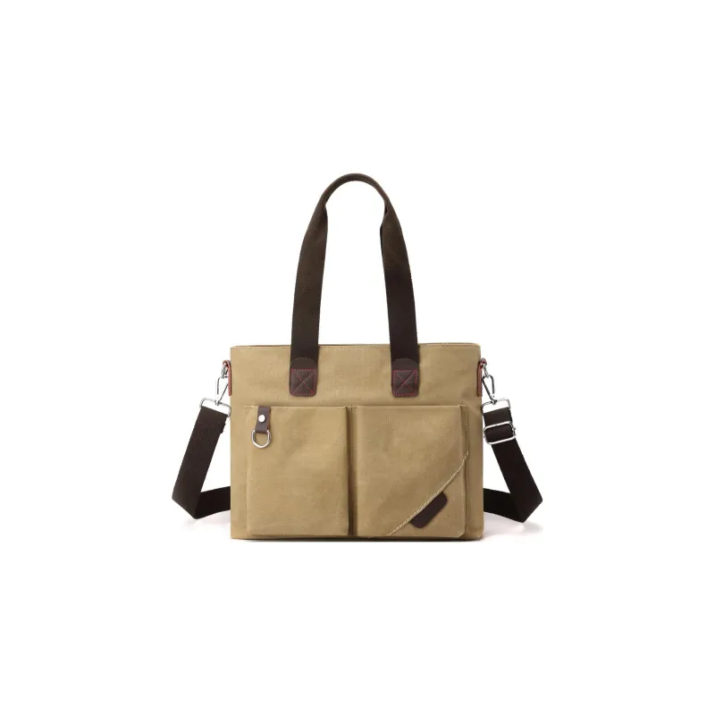 KAMLUI Canvas Canvas Bag Tote Bag Crossbody Bag Shoulder Bag Regular Unisex Black/Khaki/Coffee/-1