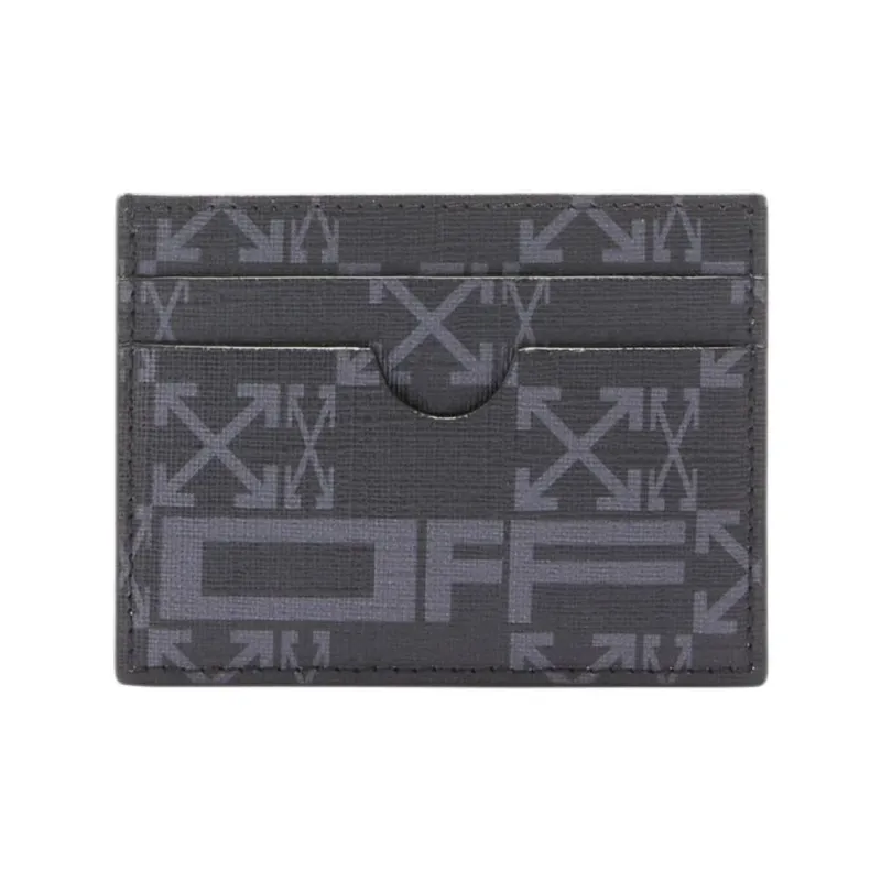 OFF WHITE Monogram Card Holder Black/Grey-1