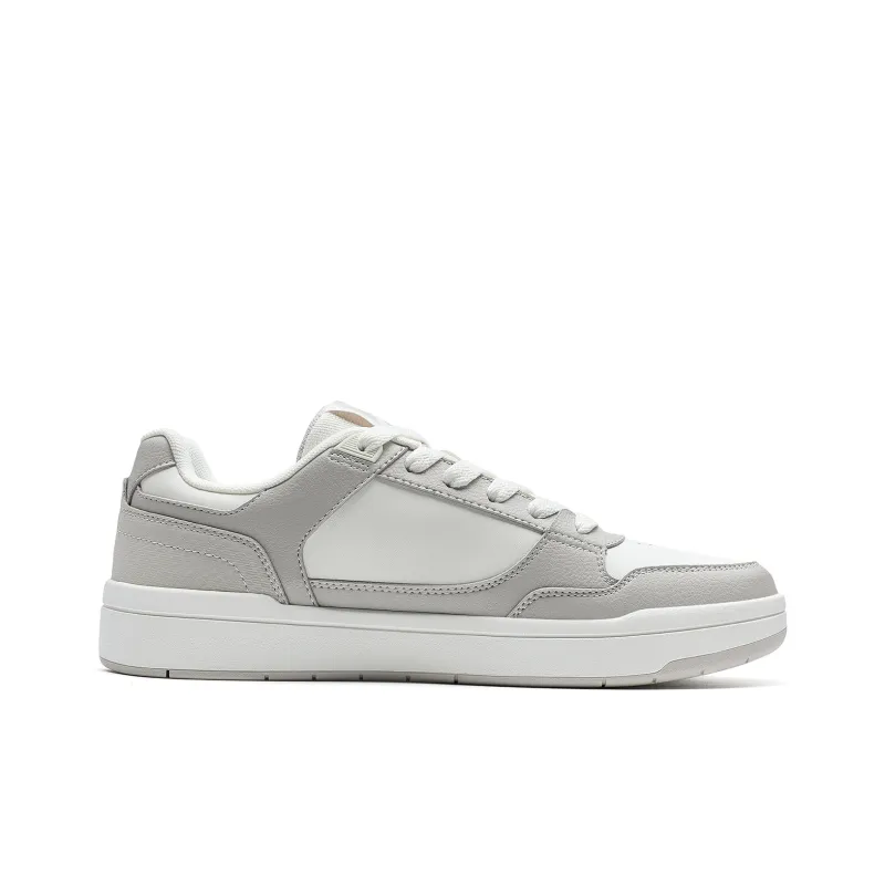 XTEP Air Force 1 Wear resistant And Lightweight Low Top Skateboard Shoes Men's Gray White-1