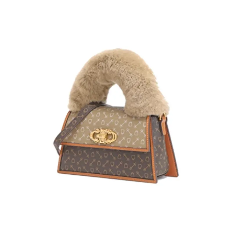 Why Artificial Leather Handbag, Shoulder Bag, Crossbody Bag Small Size Women's Coffee & Caramel/Coffee & Milk Tea-12