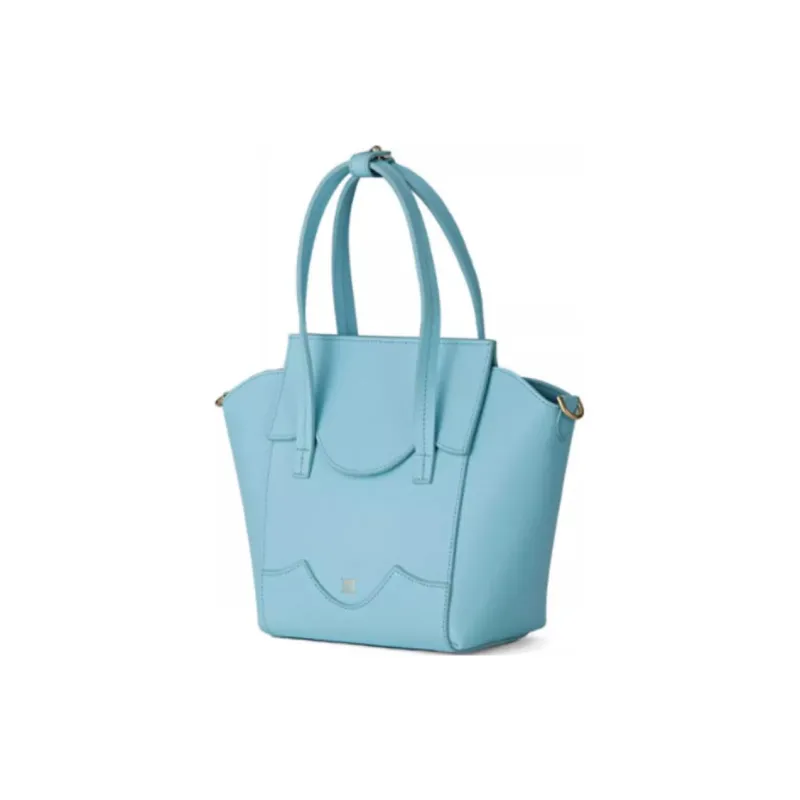 ANNALOCH Cow Leather Handbag Medium Size Women's Black/Milk Peach/Ice Blue/Amethyst/Flamingo Pink-5