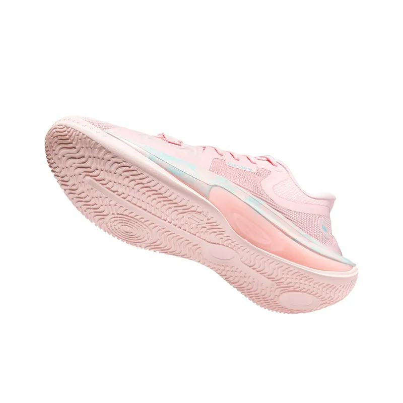 IVERSON Anti Slip Wear Resistant Low Top Basketball Shoes Unisex Soft Peach Pink Teal-5