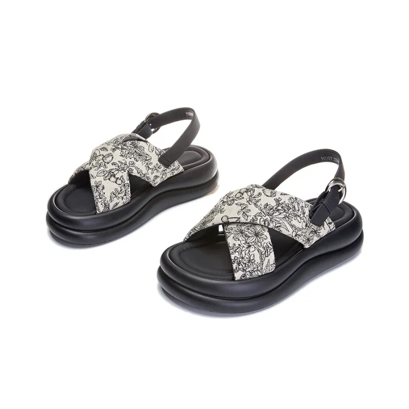 Help Beach Sandals Women's Black/Beige-15